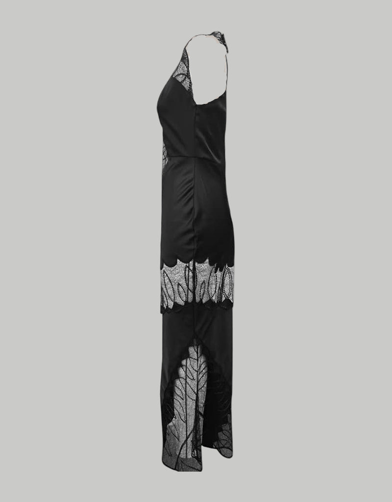 (Preorder) Melissa Black Silk & Lace Dress