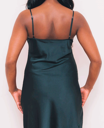 Carmen silk and lace lingerie slip dress