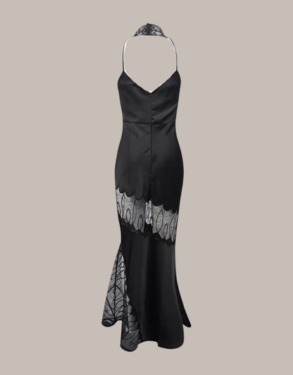 (Preorder) Melissa Black Silk & Lace Dress